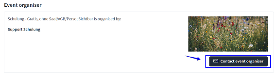 An wen kann ich mich wenden wenn ich Fragen zum Event habe 1