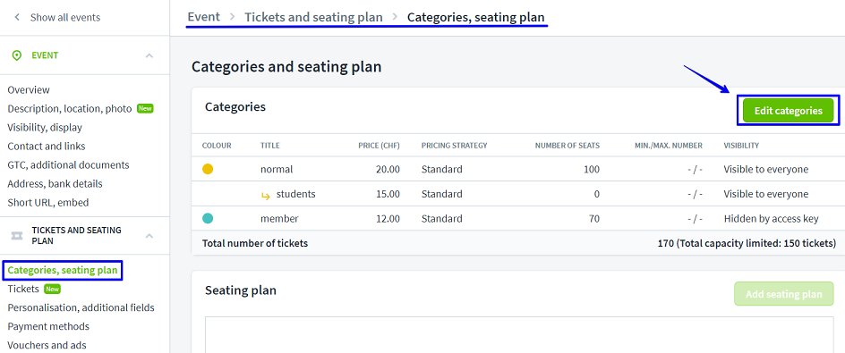 Einstellungen bei Ticketkategorien2