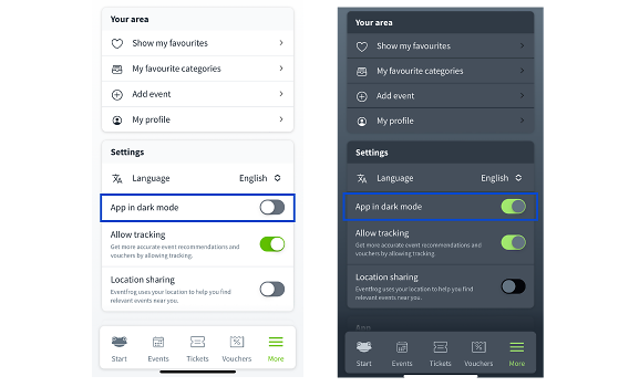 EventfrogApp Darkmode EN