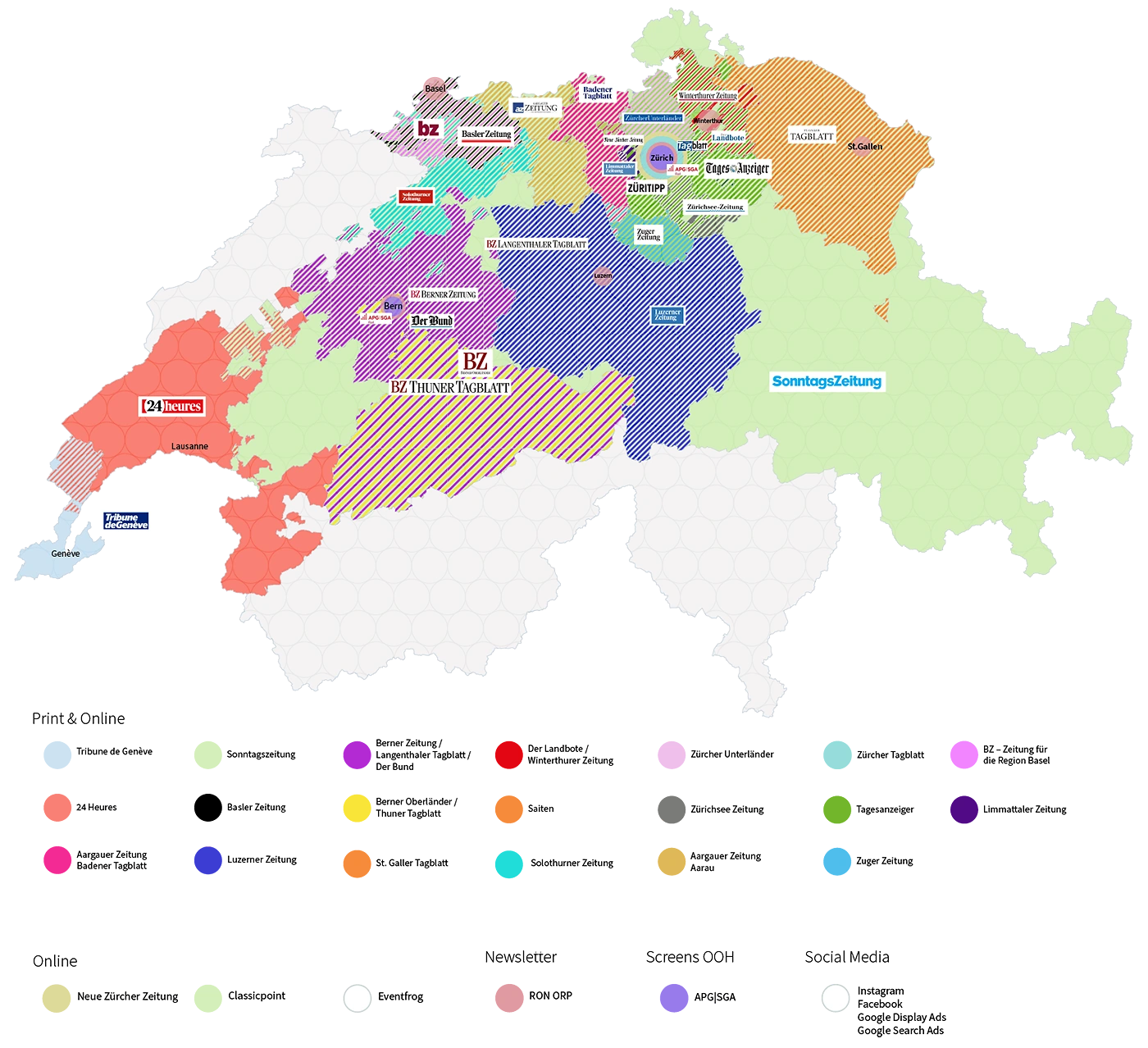 Mit uns erreichst du die gesamte Schweiz