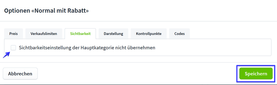 Screenshot Zugangsschlüssel IX Subkategorien Saalplan Anlegen II